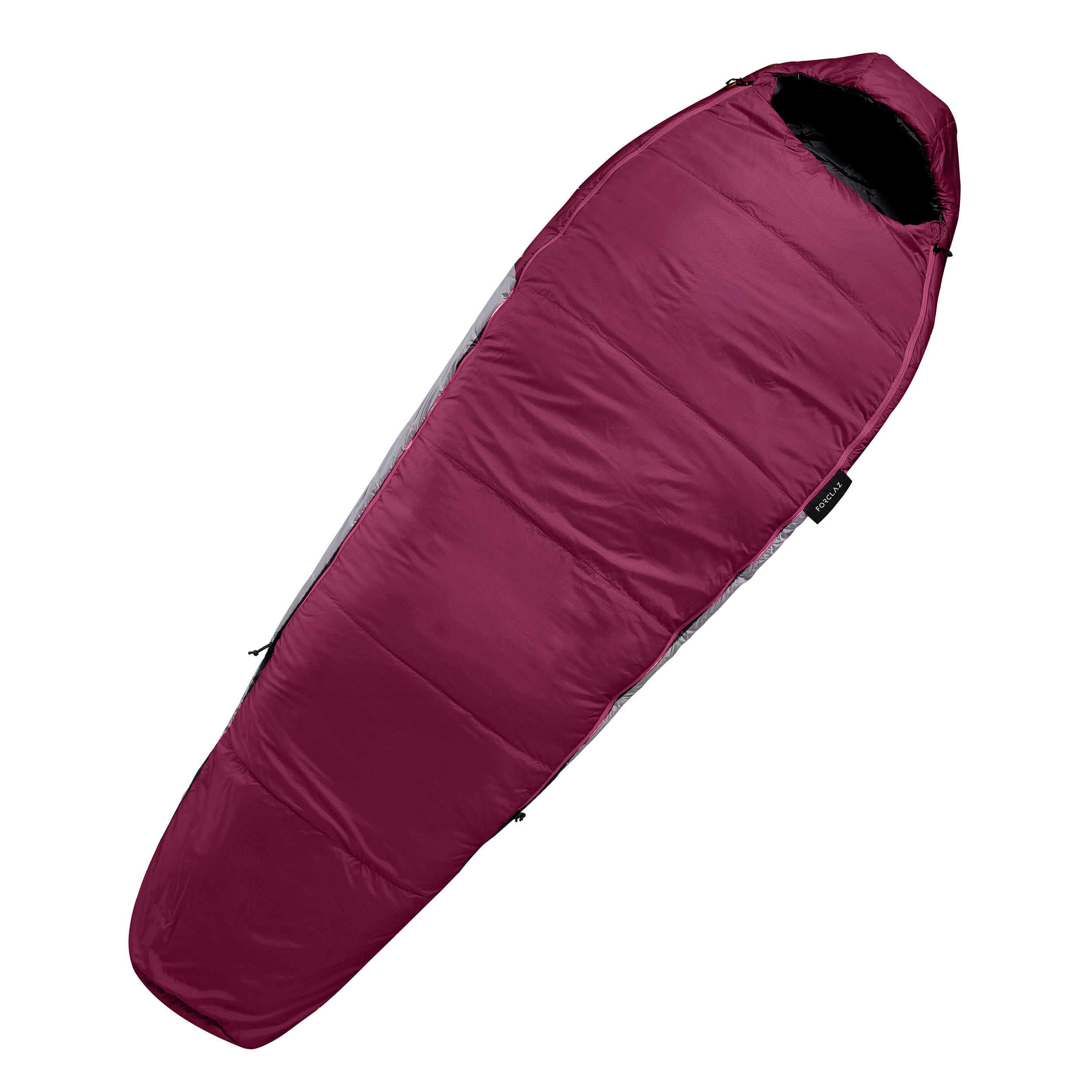 Decathlon Trekking Mummy Pairable Sleeping Bag - Trek 500 5°C - Wadding - Burgundy Forclaz