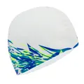 Decathlon Silicone Swim Cap - White Fire Print Nabaiji