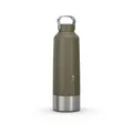 Decathlon Stainless Steel Hiking Flask With Screw Cap Mh100 1.5 L Khaki Quechua