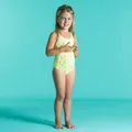 Decathlon Baby Girls' One-Piece Swimsuit - Yellow Lemon Print Nabaiji
