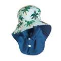 Decathlon Baby Reversible Uv-Protection Hat - Blue Palm Print Nabaiji