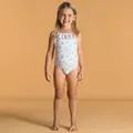 Decathlon Baby Girls' One-Piece Swimsuit Print With Ruffles Nabaiji