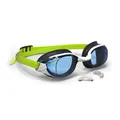 Decathlon Swimming Goggle Bfit Glass Lenses Blue / Black / Acid Yellow Nabaiji