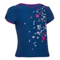 Decathlon Baby Girl'S Tankini Swimsuit Top - Dark Blue Flower Print Nabaiji