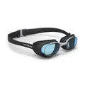 Decathlon Adult Swimming Goggles Clear Lenses Nabaiji Xbase 100 L - Black Nabaiji