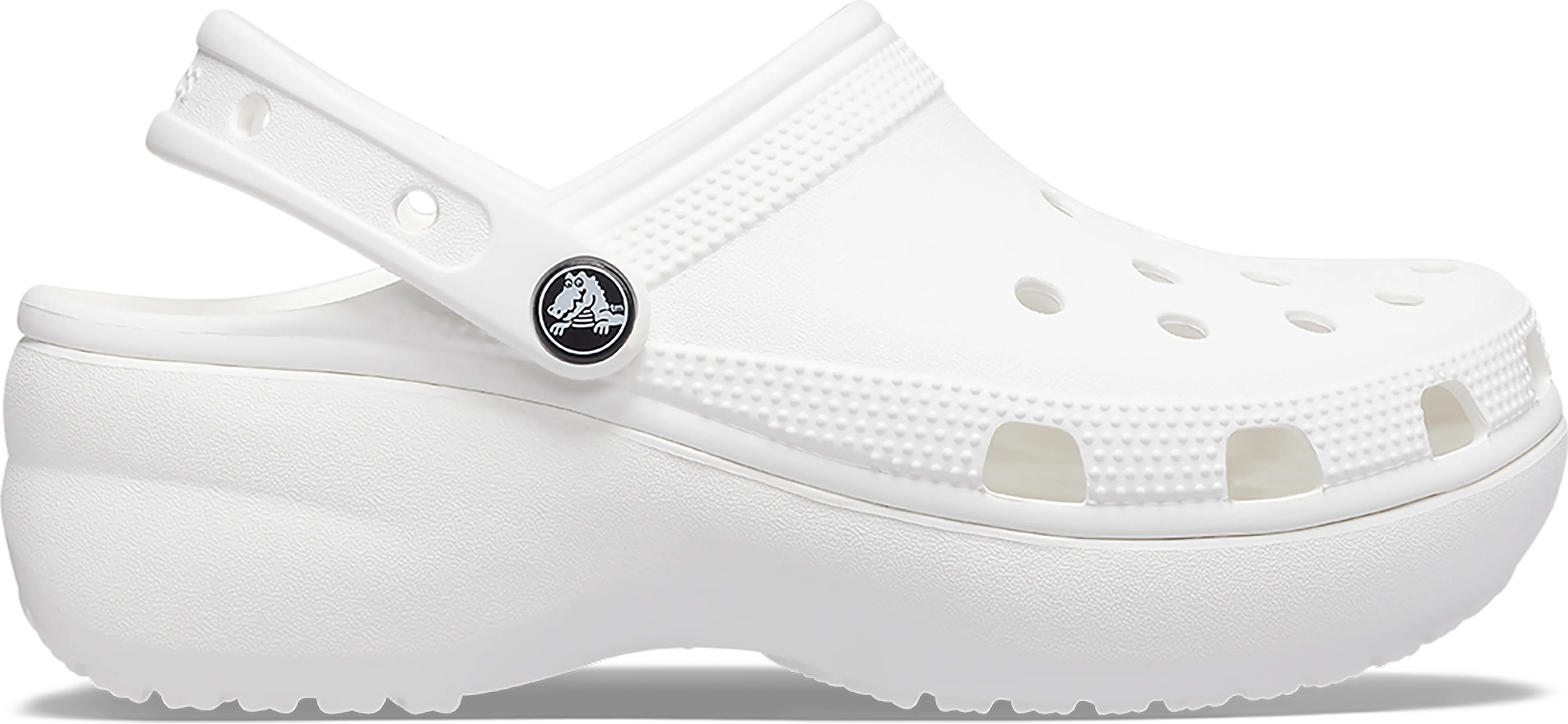 Crocs Women's Classic Platform Clog; White, W4