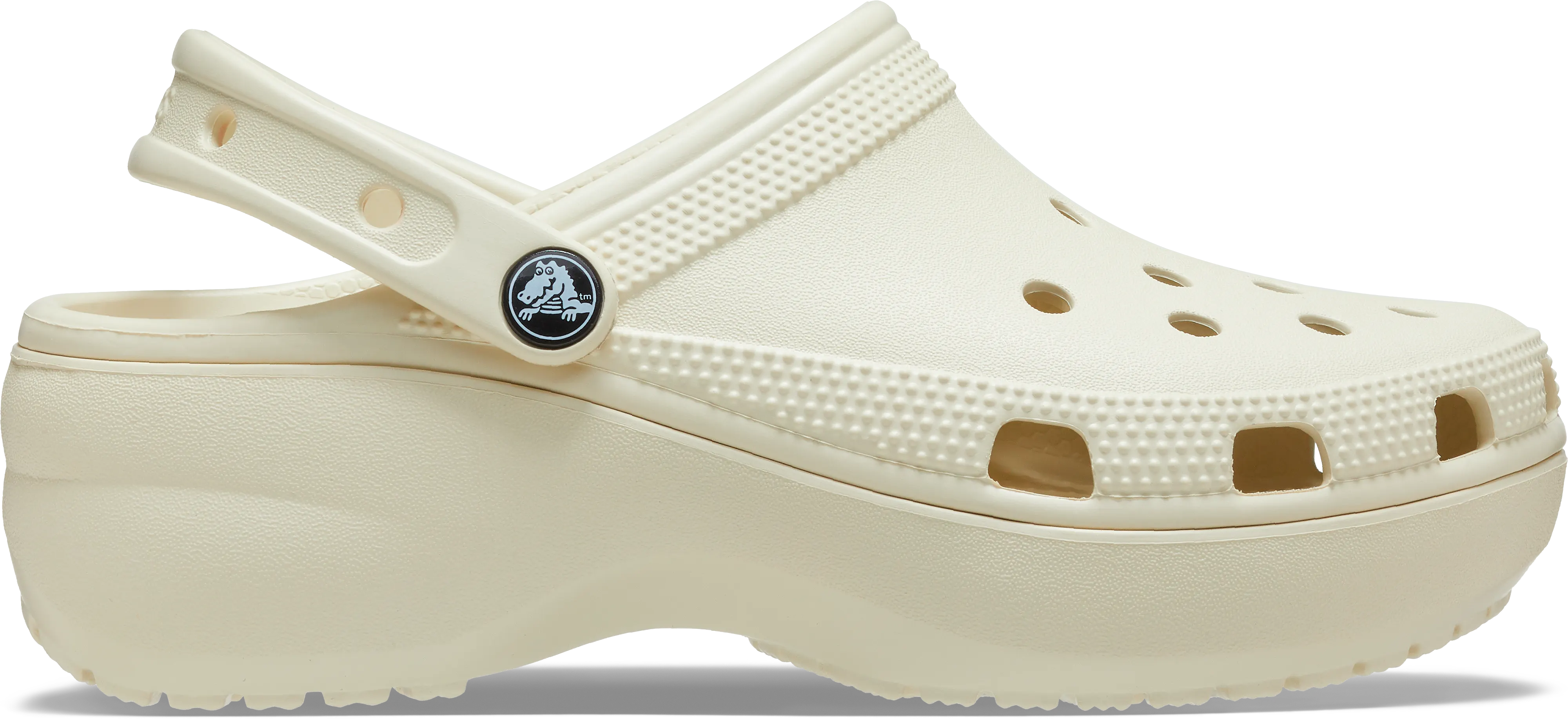 Crocs Women's Classic Platform Clog; Bone, W5