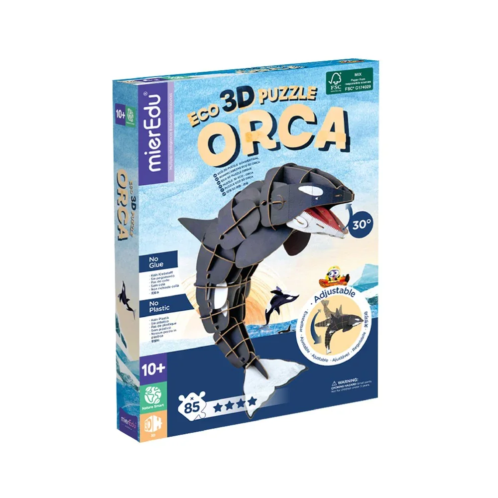 mierEdu - Eco 3D Puzzle - Orca Deluxe