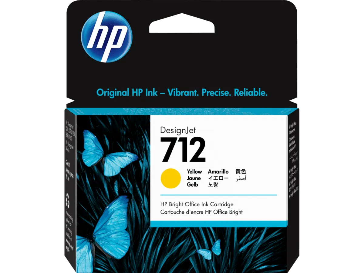 HP 712 29-ml Yellow DesignJet Ink Cartridge