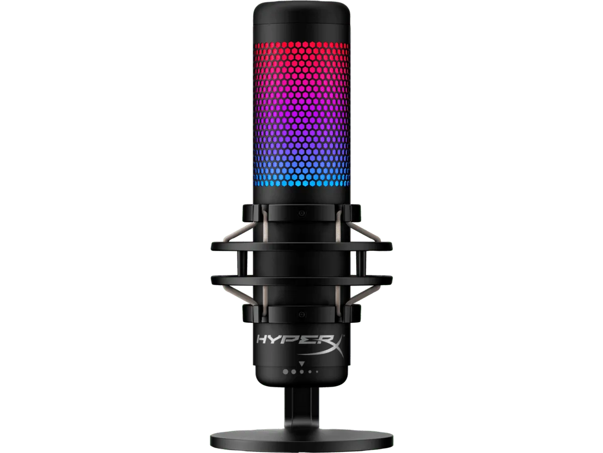 HyperX QuadCast S - USB Microphone (Black-Grey) - RGB Lighting