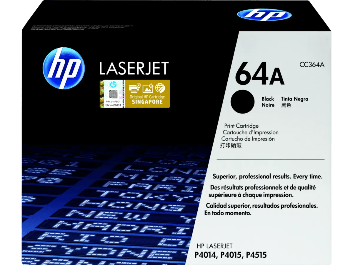 HP 64A Black Original LaserJet Toner Cartridge