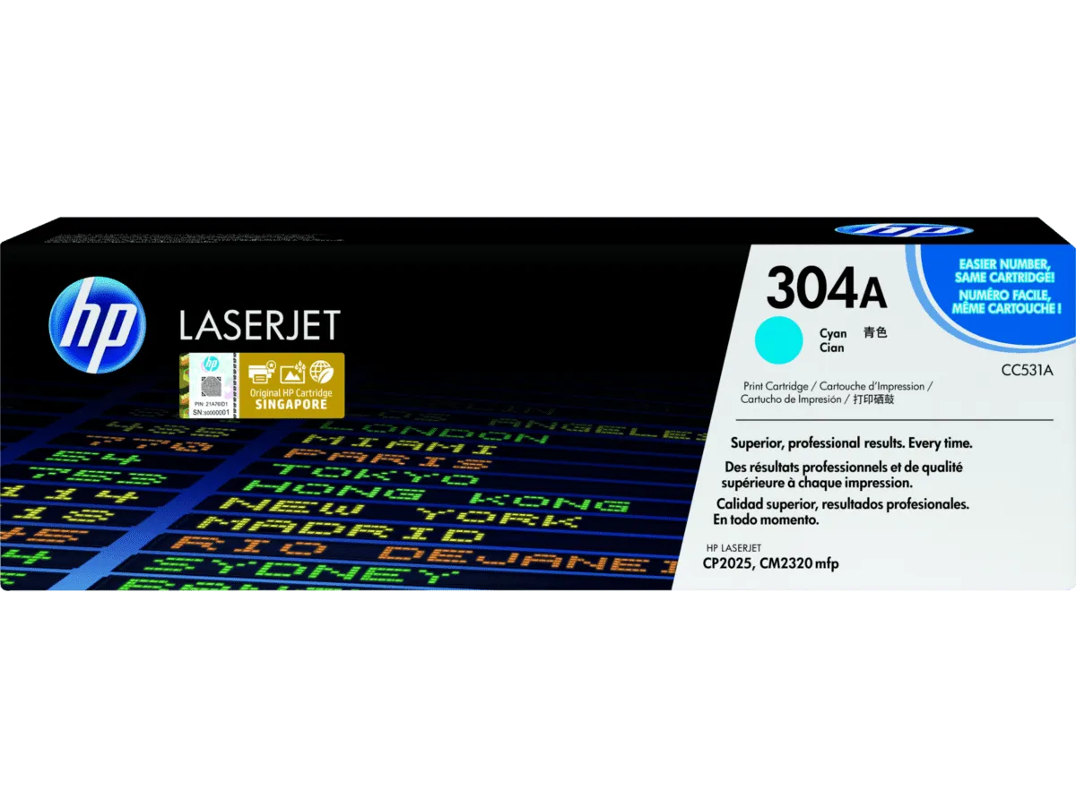 HP 304A Cyan Original LaserJet Toner Cartridge