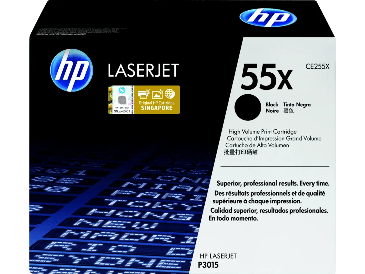 HP 55X High Yield Black Original LaserJet Toner Cartridge