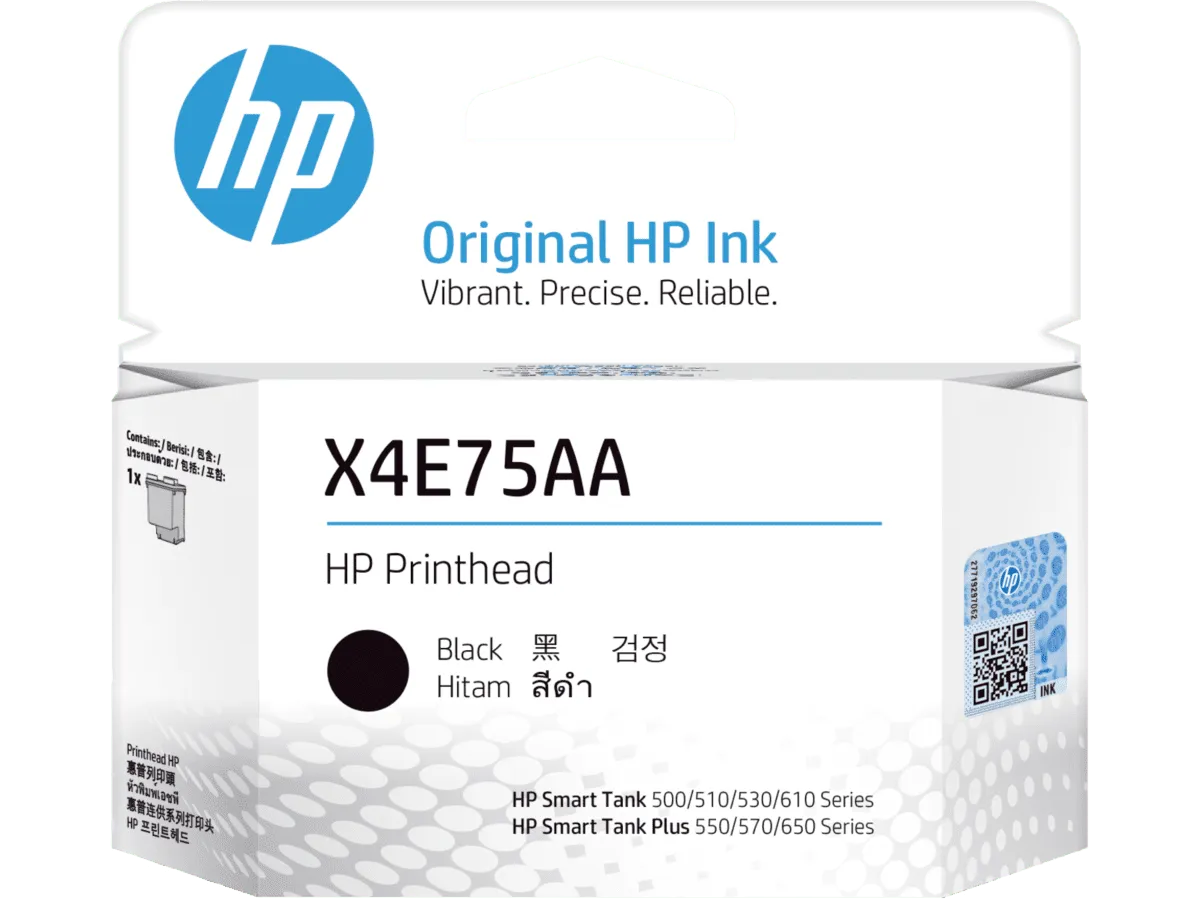 HP X4E75A Black Inktank Printhead