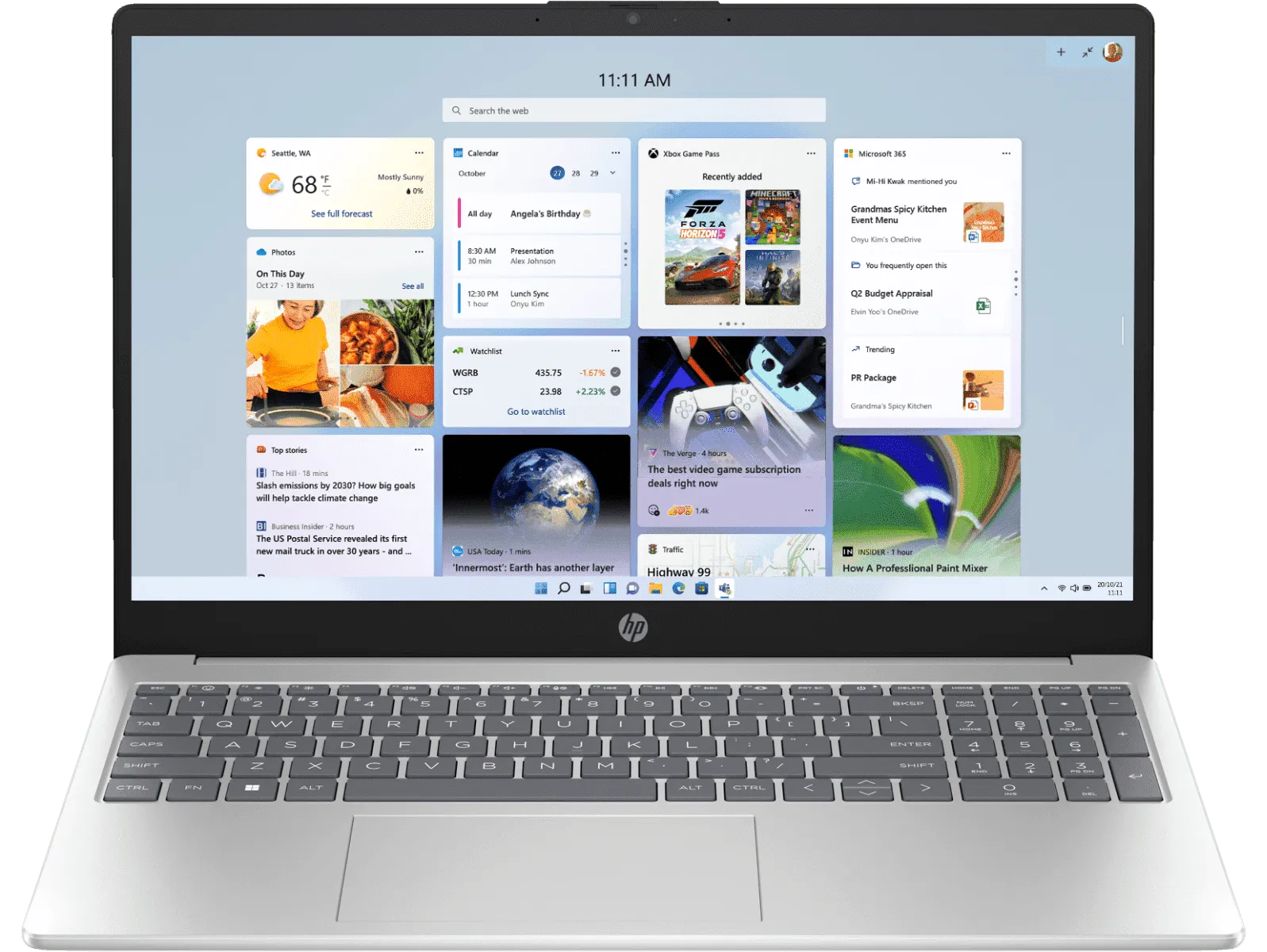 HP Laptop 15.6 inch 15-fc0512AU, Silver