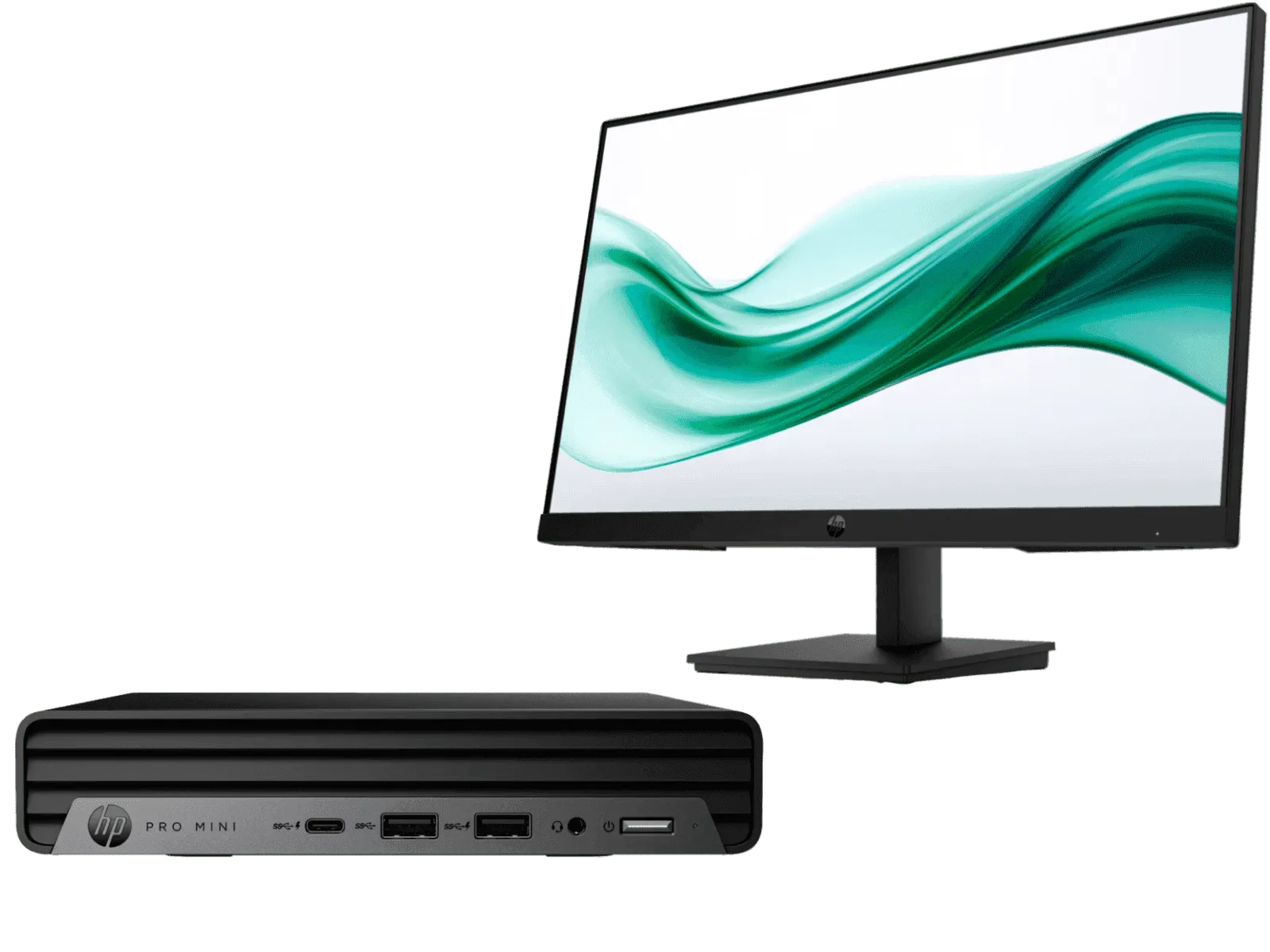 HP Elite Small Form Factor 800 G9 Desktop PC + HP Series 3 Pro 23.8 inch FHD Monitor - 324pv