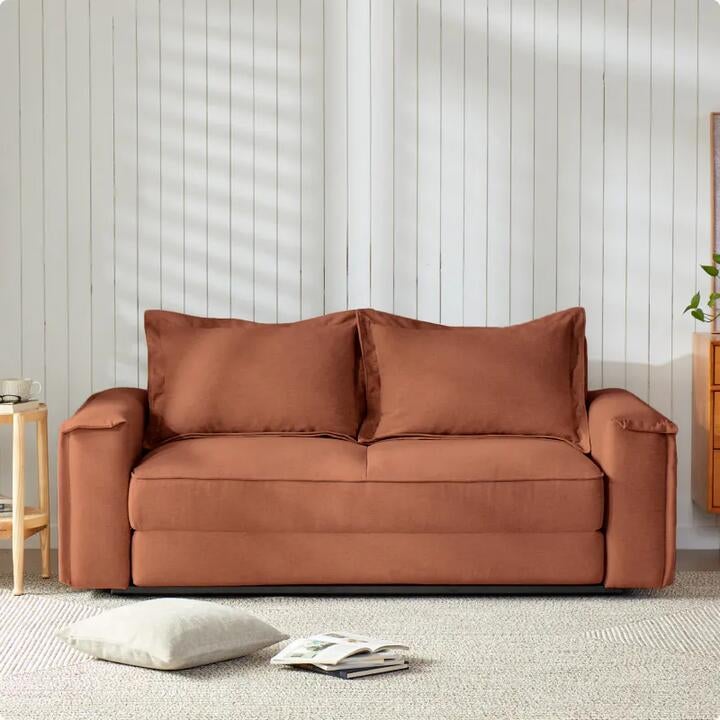 Sydney Sofa Bed - Rust / Double