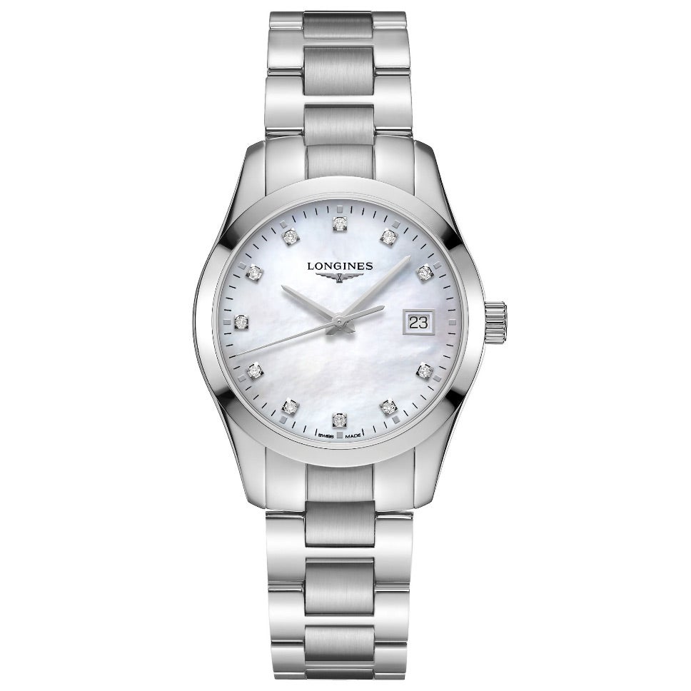 Longines Conquest Classic Mother Of Pearl 11 Diamonds 34mm