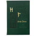 Graphic Image Huckleberry Finn Green Leather Book