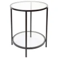 Cafe Lighting Cocktail Glass Round Side Table Black