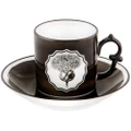 Christian Lacroix Herbariae Coffee Cup And Saucer Black