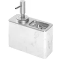 Interdesign Marble Soap Pump with Ring Tray White