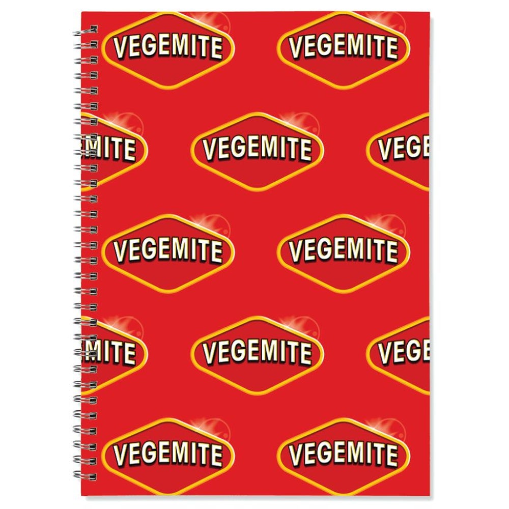 Book Vegemite Spiral Notepad Red A4