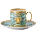 Rosenthal Versace La Scala Palazzo Tall Cup & Saucer Verde
