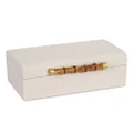 Flair Decor Jewellery Box w/ Bamboo Handle Cream Small