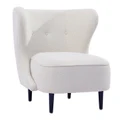 Cafe Lighting Abigail Occasional Chair White Boucle