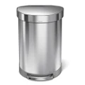 Simplehuman Brushed S/Steel Semi-Round Step Can 60L