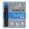 Parker Quink Mini Fountain Pen Cartridges Blue