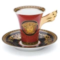 Rosenthal Versace Medusa Coffee Cup & Saucer Red Set