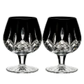 Waterford Lismore Black Brandy Glass Pair