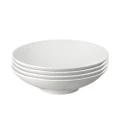 Denby Porcelain Arc White Pasta Bowl Set 4pce