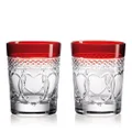 Waterford Times Square Gift Of Love DOF Tumbler Set Red 2pce