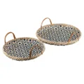 Ladelle Bamboo Woven Tray Set 2pce