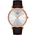 Tissot Everytime Gent Quartz Watch S.Steel w/Rose Gold PVD/Leather Strap 40mm