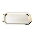 Whitehill Nickel Plated Octagonal Tray with Hammer Gold Handles