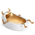 L'Objet Haas Lazy Susan Catchall Gold & White