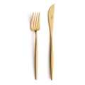 Cutipol Moon Matte Stainless Steel & PVD Gold Carving Set