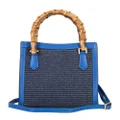 Marlafiji Kendall Bamboo Handle Bag Blue