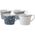 Laura Ashley Tea Collectables Porcelain Mug Blue Set 4pce