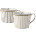Laura Ashley Tea Collectables Porcelain Mug Stripe Set 2pce