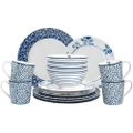 Laura Ashley Blueprint Porcelain Dinner Set Candy Stripe 16pce