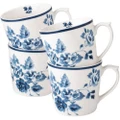 Laura Ashley Blueprint China Rose Porcelain Mug Set 4pcs