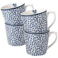 Laura Ashley Blueprint Floris Porcelain Mug Set 4pcs