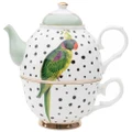 Yvonne Ellen Tea For One Parrot Polka Dots