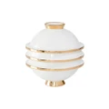 Jonathan Adler Orbit Round Vase White/Gold