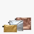 LOQI Metallic Zip Pocket Set 3pce